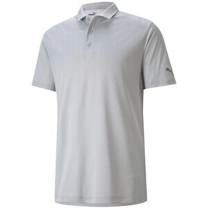 PUMA Gamer Polo Short Sleeve Grey Men Small UV Resistant Lightweight Stretchy